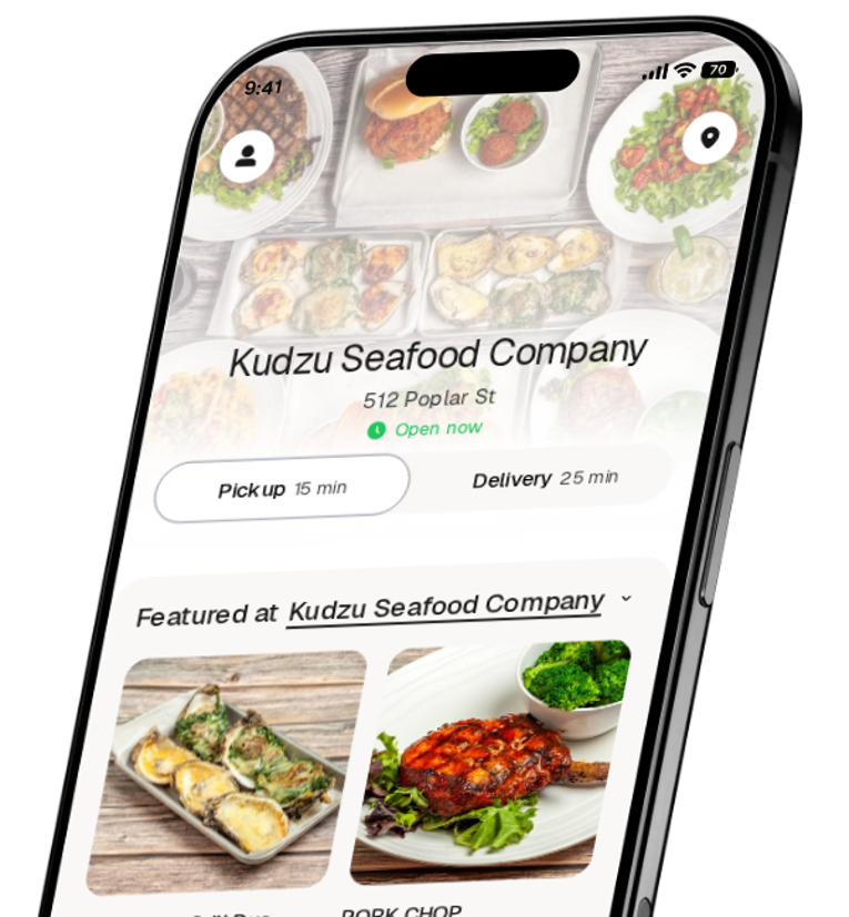 Kudzu Seafood Company app preview