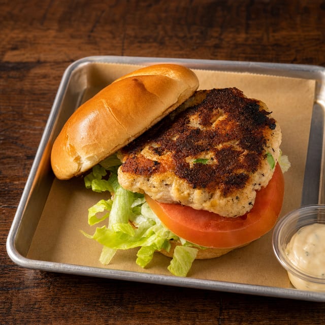 Salmon Burger.